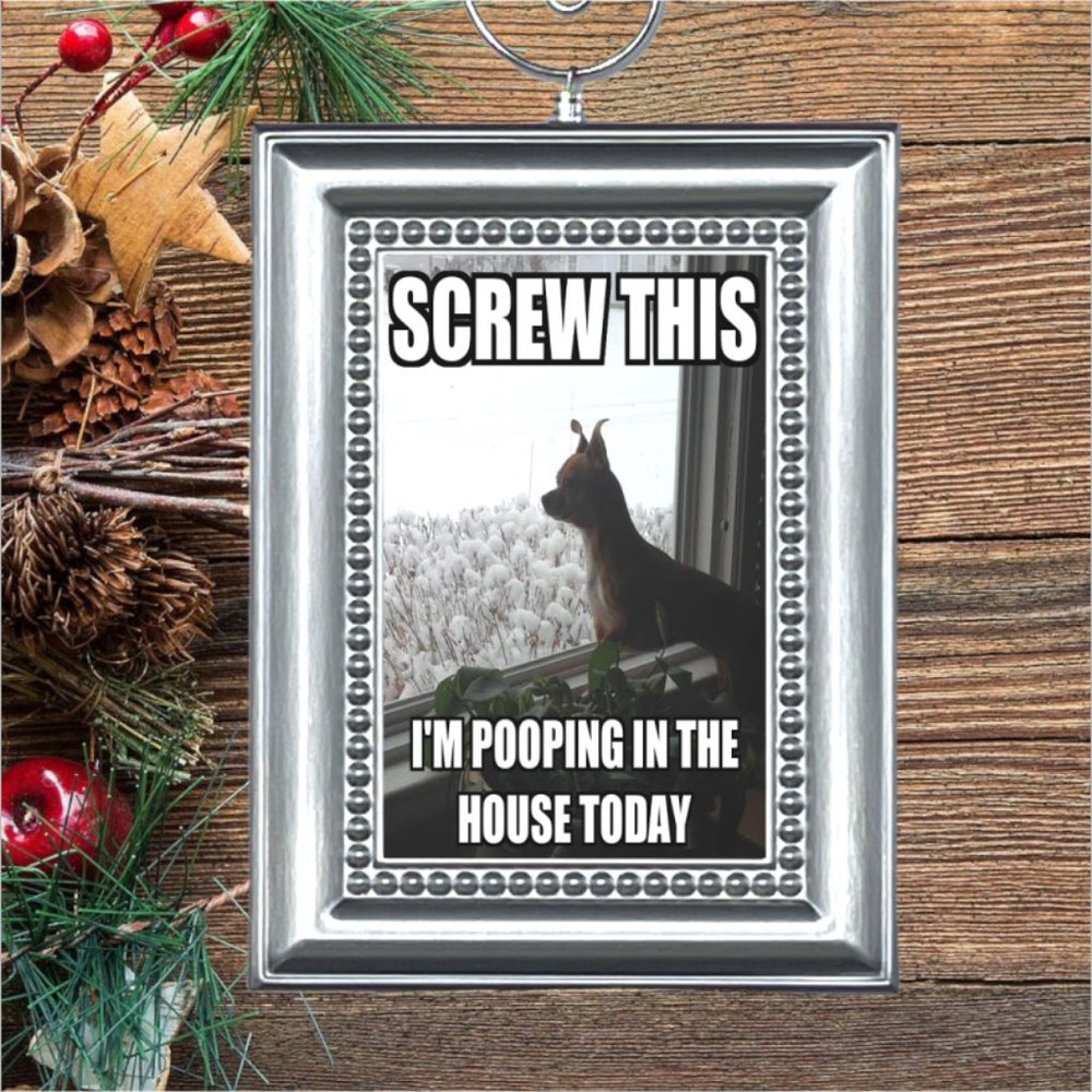 Puppy Dog Funny Christmas Tree Ornament‎